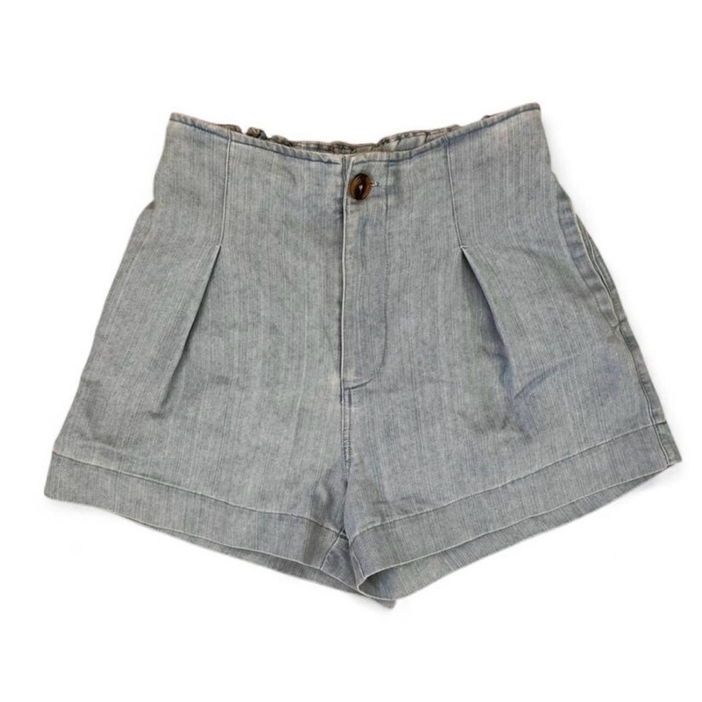 re:named light blue high waisted denim shorts